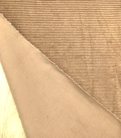 Вельвет однотонный "Ириска молочная" ткани