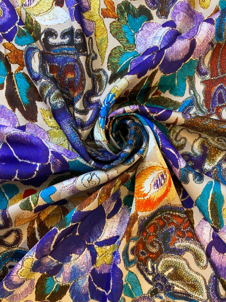 Шелк искусственный ЯРКИЕ ЭМОЦИИ фиолетовый