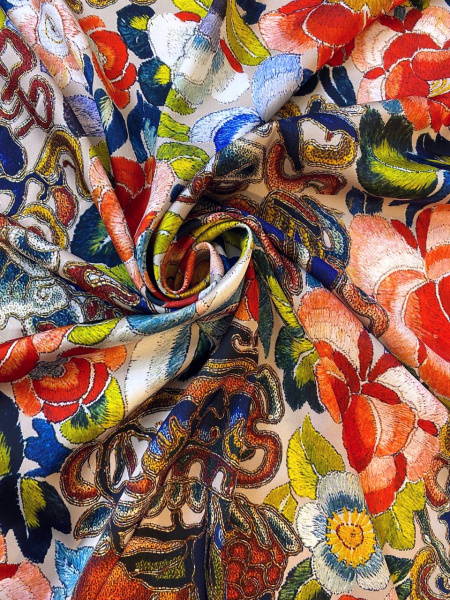 Шелк искусственный ЯРКИЕ ЭМОЦИИ красный