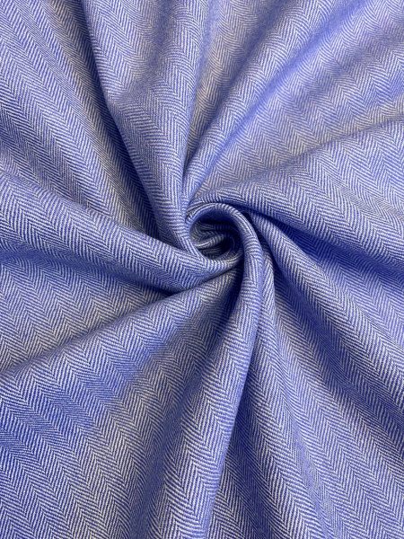 Шерсть костюмная ЕЛОЧКА голубая ткани