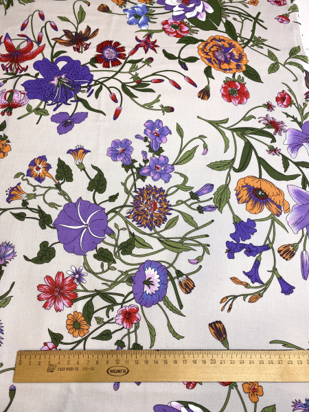 Хлопок МАГИЯ ЛЕТА серый фон