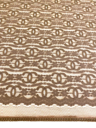 Кружевное полотно ЛОГО шоколад ткань
