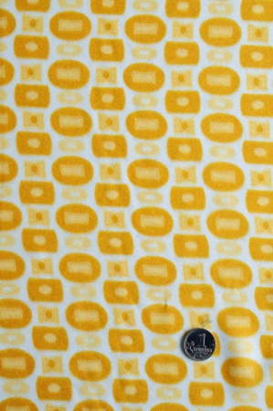 Креп плательно - блузочный КУБИКИ желтые