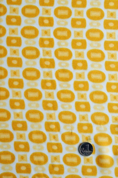 Креп плательно - блузочный КУБИКИ желтые