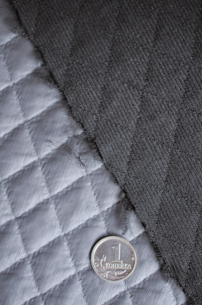 Искусственная кожа на трикотажной основе СТЕЖКА Серая 2