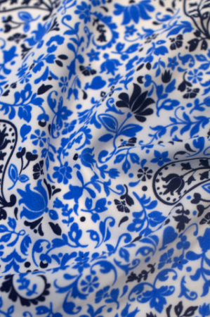 Бифлекс для купальников Мелкие синие узоры