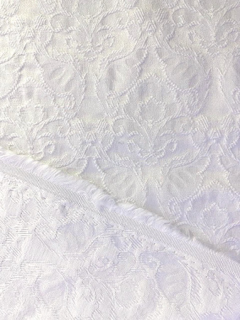 Жаккард "Праздничный" белый ткань