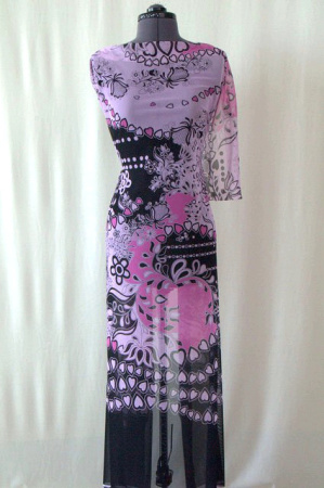 Сетка-компаньон СЕРДЕЧКИ фуксия трикотаж