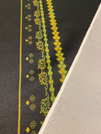 Креп ПОЛОСЫ С ОРНАМЕНТОМ