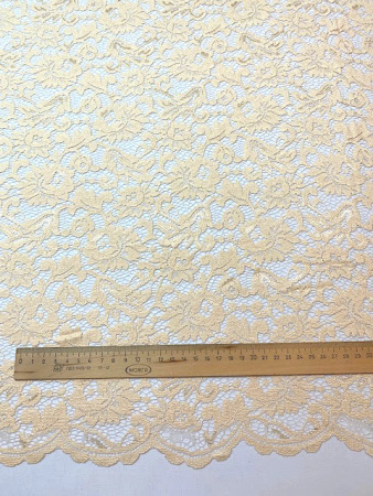 Кружевное полотно "Сильва" персик ткань
