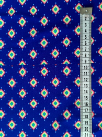 Бифлекс для купальников Мелкие ромбики на синем фоне 1