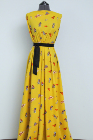 Креп плательный ДАМСКИЕ ШТУЧКИ горчица