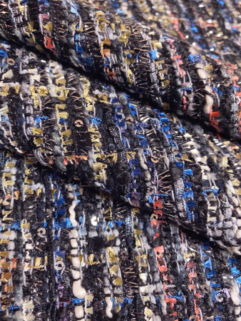 ткани Твид (Шанель) ЧЕРНЫЙ МЕЛАНЖ.