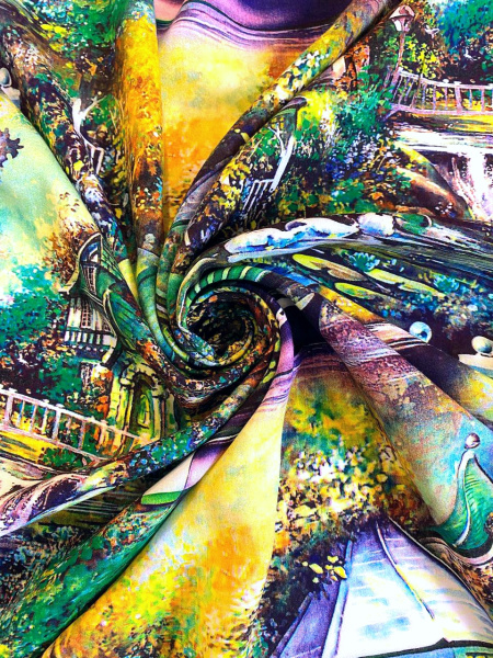 Штапель ЛЕТНИЙ ДОМИК сирень