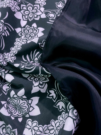 Курточная ткань ЦВЕТЫ Белые