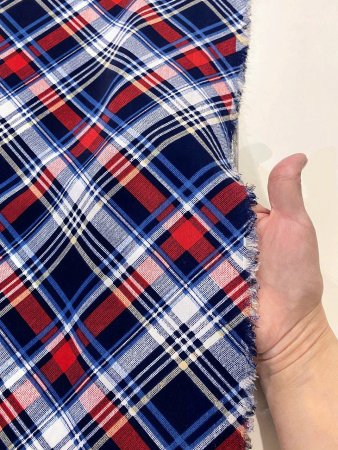 Полувискоза КЛЕТКА ВИШНЕВАЯ