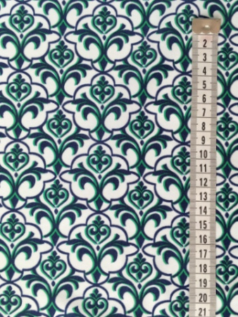 Бифлекс для купальников Восточный узор  бел 1