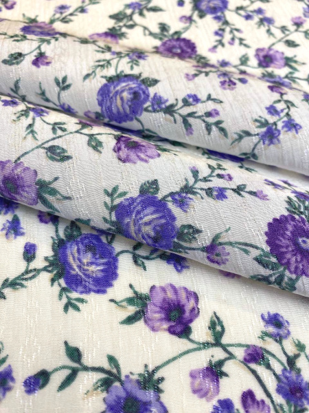 Вискоза ЦВЕТЫ ПРОВАНСА сирень