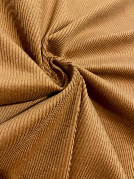Вельвет однотонный КОРИЧНЕВЫЙ ткани