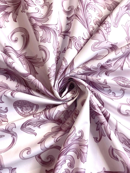 Курточная ткань ЗАВИТКИ Пыльная роза