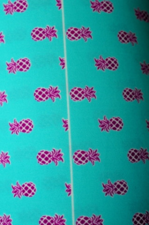 Бифлекс для купальников Ананасы бирюза 2