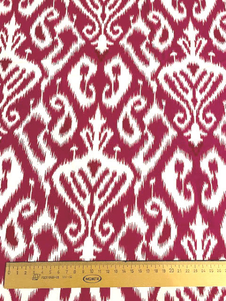 Штапель ИКАТ фуксия