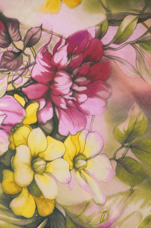 Бифлекс для купальников Цветы на фоне хаки 2