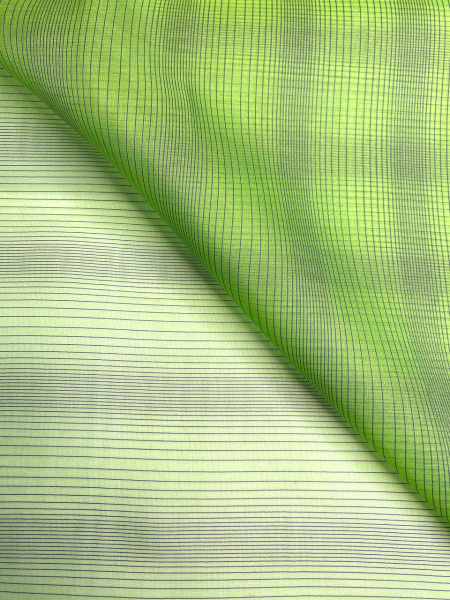 Органза ПОЛОСЫ ФИОЛЕТОВЫЕ фон лайм Органза ПОЛОСЫ ФИОЛЕТОВЫЕ фон лайм ткань