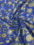 Шерсть плательная ЦВЕТОЧНЫЙ КОМПЛИМЕНТ васильковый ткани