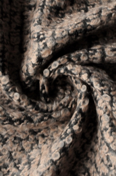 Ткань костюмная ШАНЕЛЬ ПУШИСТАЯ карамельная 3