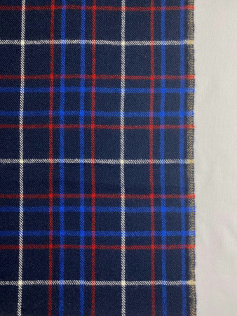 Ткань костюмная ШОТЛАНДКА темно-синяя ткани