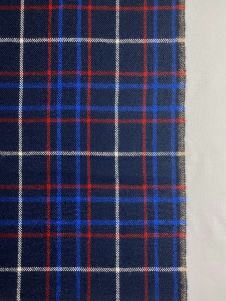 Ткань костюмная ШОТЛАНДКА темно-синяя ткани