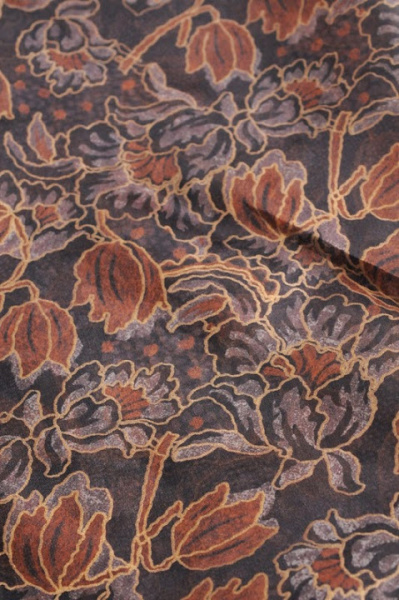 Органза МАГИЯ ОСЕНИ шоколадно-черный 2 Органза МАГИЯ ОСЕНИ шоколадно-черный 2