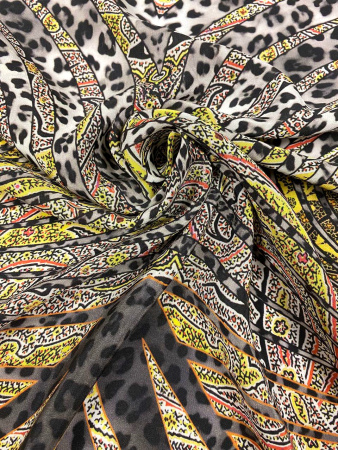 Шелк натуральный ЭТНО оранжевый