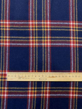 Ткань костюмная  КЛЕТКА сине-бордовая ткани