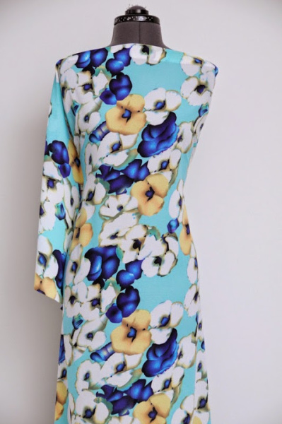 Креп плательно-блузочный ОРХИДЕИ мята 4