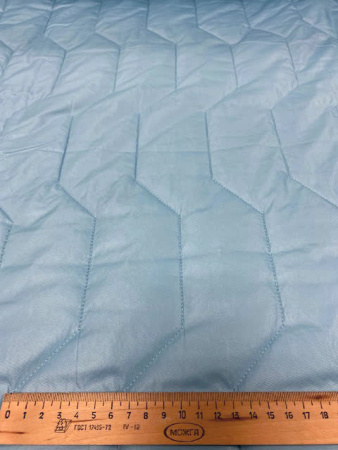 Стежка курточная "Ломаная линия" голубая