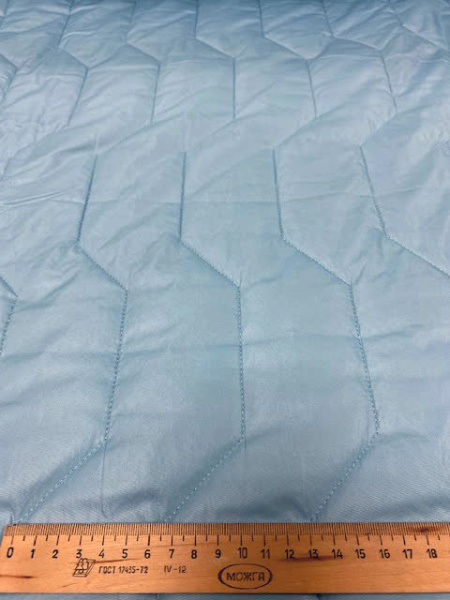 Стежка курточная "Ломаная линия" голубая