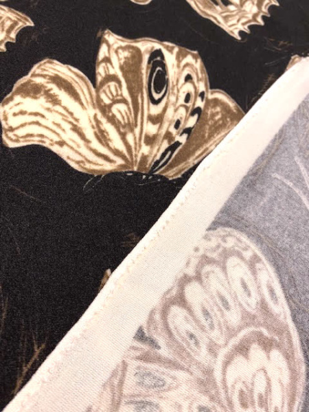 Трикотаж БАБОЧКИ темно-коричневый полотно