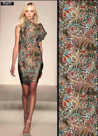 Шелк натуральный КРАСКИ ОСЕНИ кофейный