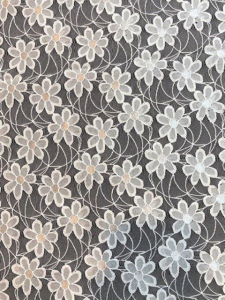 Гипюр "Мелкие цветочки" молочный Гипюр "Мелкие цветочки" молочный ткань