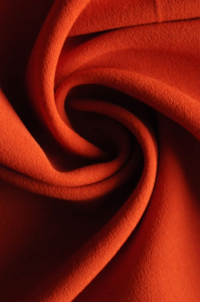 Креп-стрейч плательно-костюмный однотонный Рыжий кирпич 3