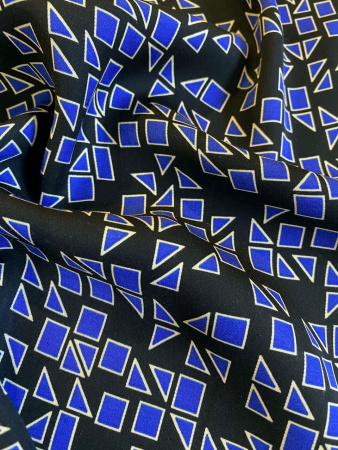 Вискоза ГЕОМЕТРИЯ синяя