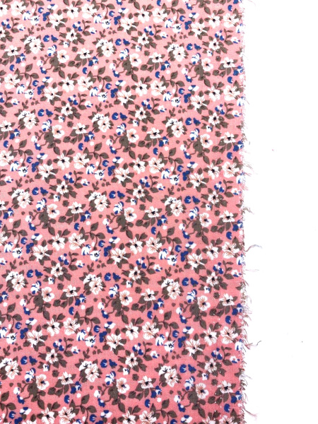 Штапель МЕЛКИЕ ЦВЕТОЧКИ фон персиковый