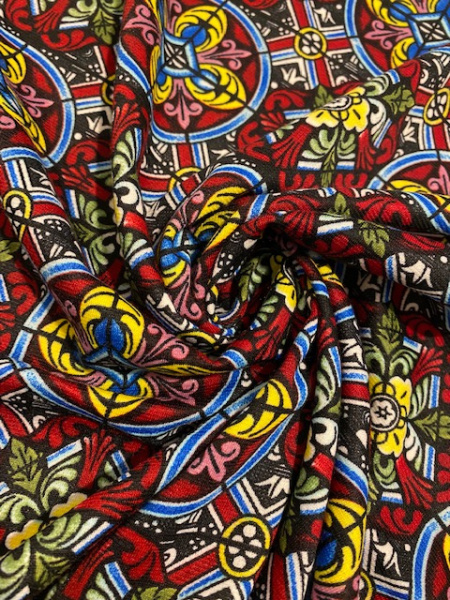 Трикотаж (милано) ВИНТАЖНЫЙ СТИЛЬ винный полотно