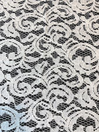 Кружевное полотно "Зимний узор" белый ткань