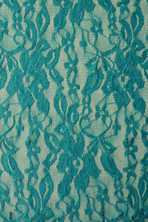 Кружево на сетке Бирюзовый узор яркая бирюза 1