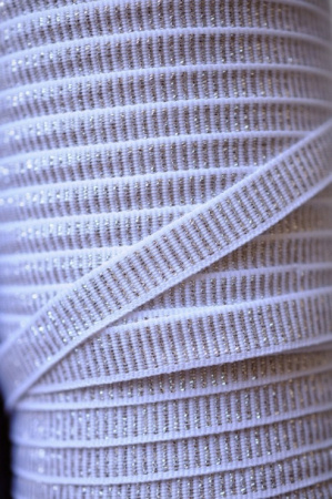 Тесьма с люрексом белая ТД-0018 1