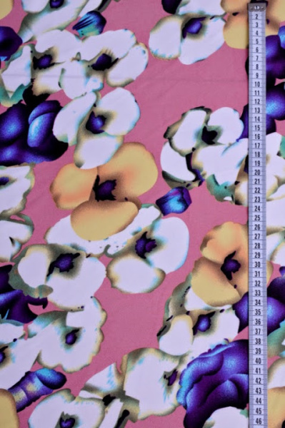 Креп плательно-блузочный ОРХИДЕИ пыльная роза 2