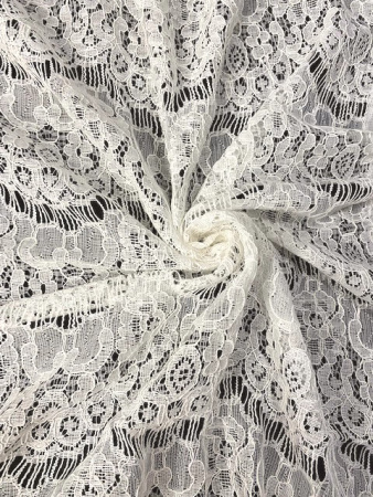 Кружевное полотно "Морской прибой"  молочный ткань